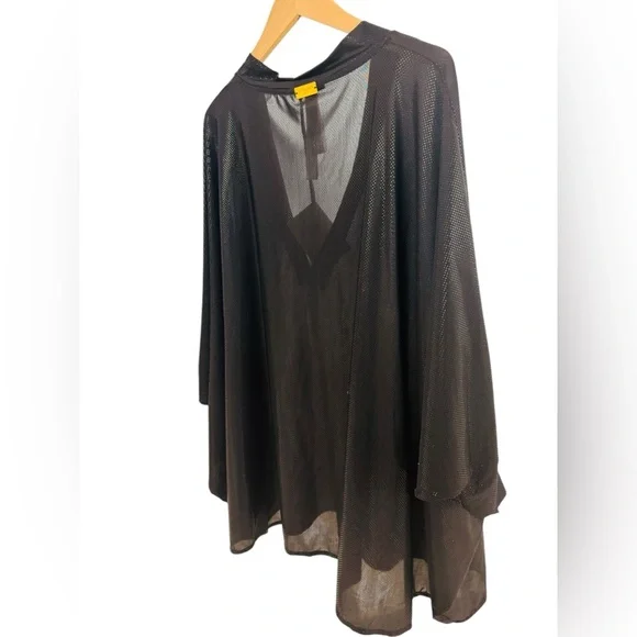 BALMAIN***Black Over-Sized Sheer V-Neck Tunic***Small $785 - Picture 6 of 7